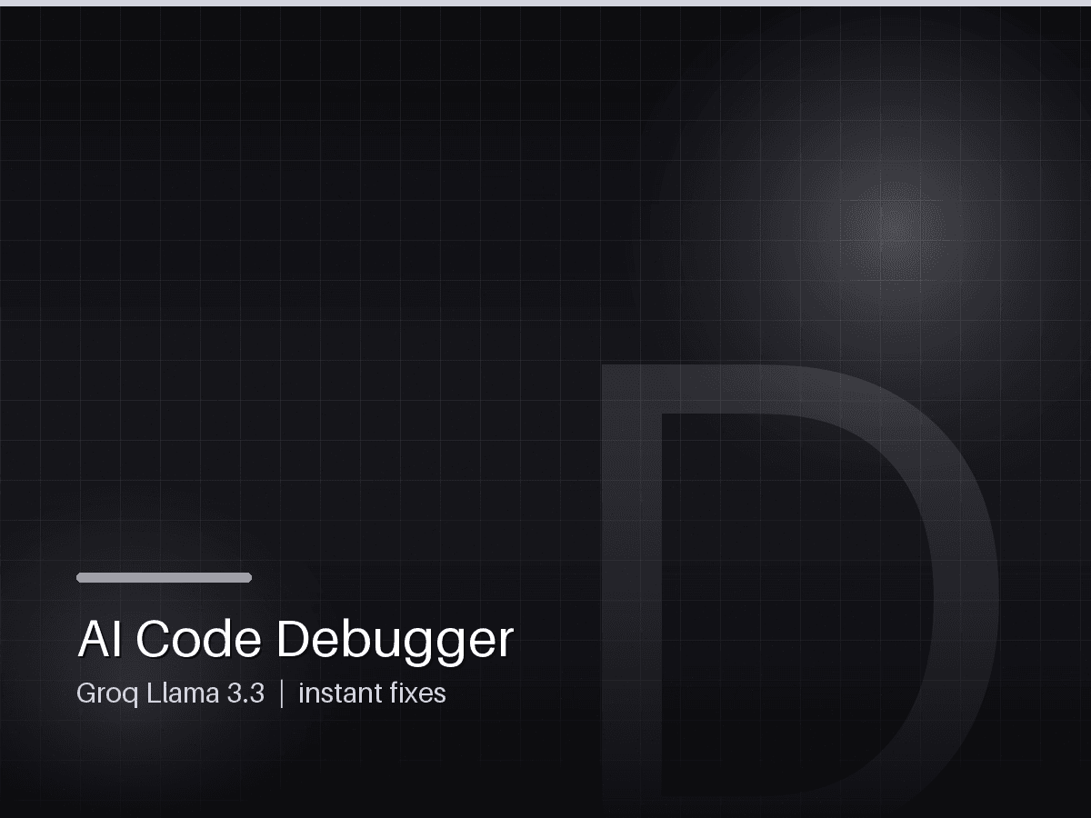 AI Code Debugger project cover