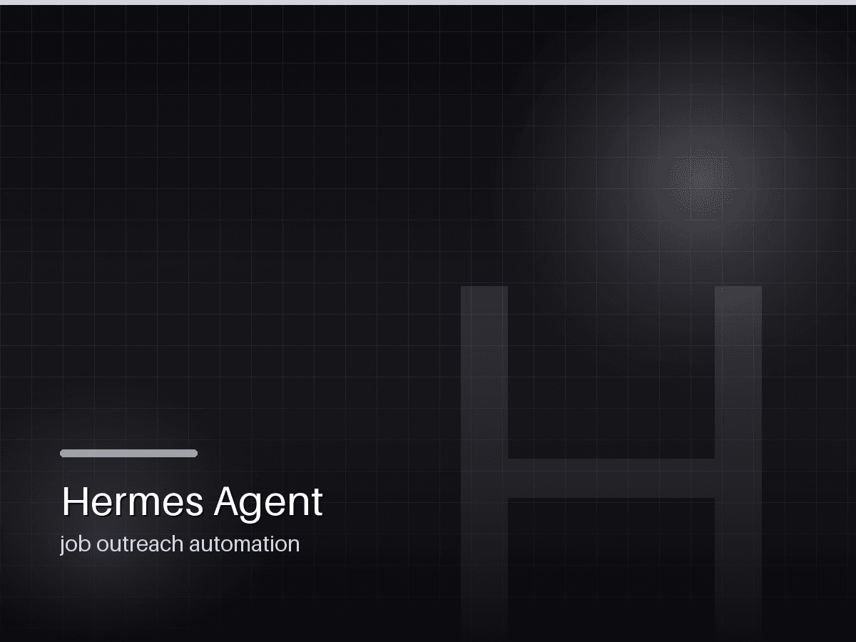Hermes Job Outreach Agent project cover