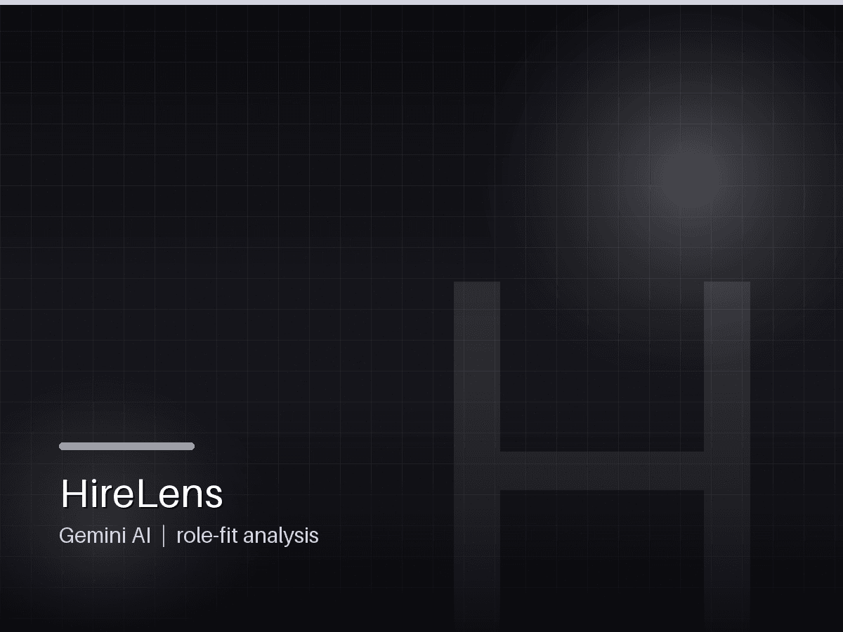 HireLens project cover
