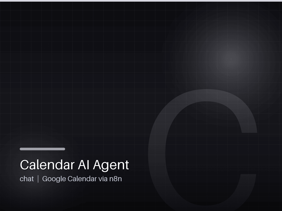 Calendar AI Agent
