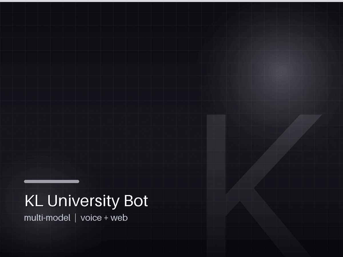 KL University Chatbot